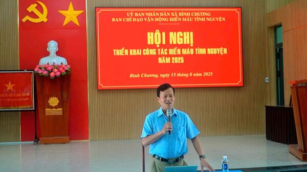XÃ BÌNH CHƯƠNG TRIỂN KHAI CÔNG TÁC HIẾN MÁU TÌNH NGUYỆN NĂM 2025