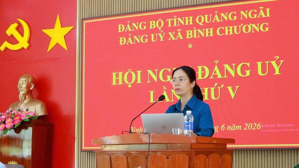 Đảng ủy xã Bình Chương tổ chức Hội nghị lần thứ V đánh giá kết quả thực hiện nhiệm vụ 6 tháng đầu năm 2026 và triển khai phương hướng, nhiệm vụ trọng tâm 6 tháng cuối năm 2026